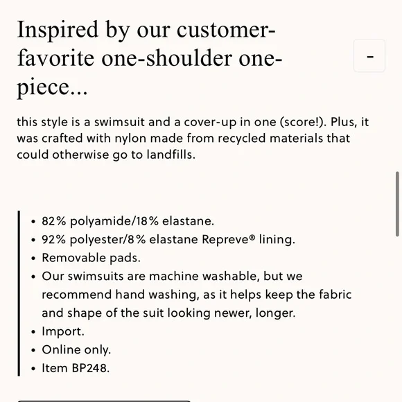 Jcrew Ruched one-shoulder swim dress, black 0 - Picture 5 of 8